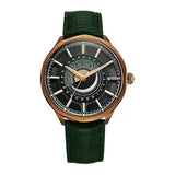 Titan Stellar Analog Men's Watch with Sun Moon Phase and Green Dial and Green Leather Strap,10028QL01