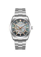 Quantum Men's Automatic Watch Dark Green Dial Silver Metal Band, QMG1132.370