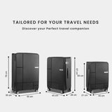 Carlton Globetrotter 67cm 360° 8 Wheel Hard Top Trolley-Black, GLOBETROTTERT67BLK