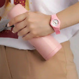 Casio Women's Watch Analog, White Dial Pink Resin Strap, LRW-200H-4B2VDF