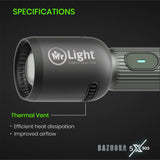 Mr.Light Bazooka Rechargeable Flashlight, BAZOOKA5XGD503 Mr.Light Flashlight BAZOOKA5XGD503