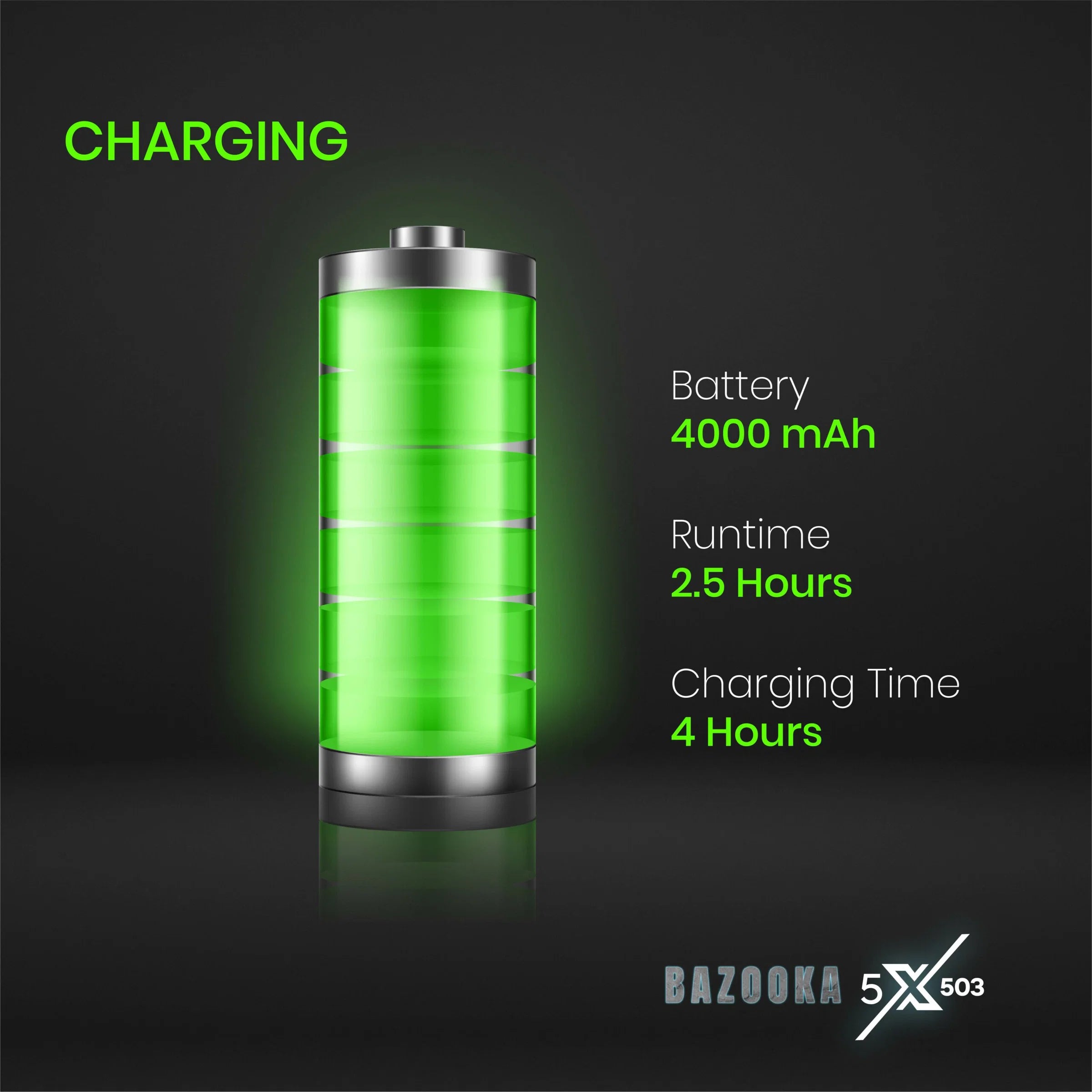 Mr.Light Bazooka Rechargeable Flashlight, BAZOOKA5XGD503 Mr.Light Flashlight BAZOOKA5XGD503