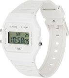 Casio Unisex Watch Digital Dial with White Resin Band, F-91WB-7ADF