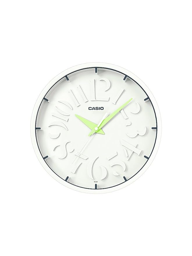 Casio Clock CS-IQ-64-3DF white dial clock