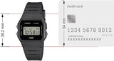Casio Unisex Watch Digital Dial with Black Resin Band, F-91WB-8ADF