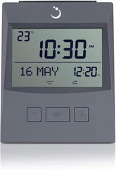 Alfajr Digital Table Islamic Prayer Clock Grey With Azan Sound And Prayer Times, CS-13