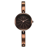 Titan Women's Watch Raga Viva Collection, Brown Dial Brown Stainless Steel Strap, 2606QM03