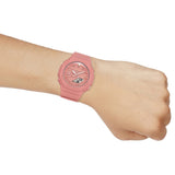 G-Shock Women's Watch Analog & Digital Combo, Pink Dial Pink Resin Band, GMA-S2100-4A2DR