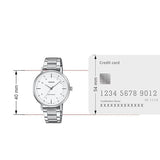 Casio Women's Watch Analog White Dial with Silver Stainless Steel Band, LTP-VT03D-7BDF