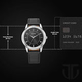 Titan Karishma Zing Men's Watch Analog Black Dial with Black Leather Strap, 1638SL02