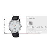 Casio Men's Watch Analog White Dial with Black Leather Strap, MTP-VT01LM-7AUDF