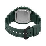 Casio Men's Watch Digital Black Dial with Green Resin Band, W-218H-3BVDF