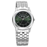 Titan Karishma Zing Men's Watch Analog Green Dial with Silver Stainless Steel Band, 1648SM01