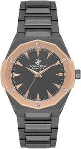 Beverly Hills Polo Club Men's Watch, Analog, Black Dial, Black Stainless Steel Strap, BP3554X.850