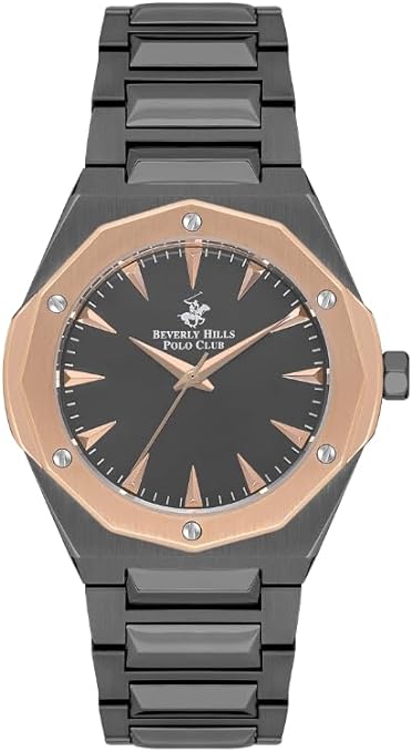 Beverly Hills Polo Club, Men's, Analog Watch, Black Dial, with Stainless Steel Band, BH-BP3554X.850