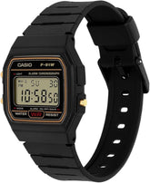 Casio, Unisex Watch Vintage Collection Digital, Black Dial Black Resin Band, F-91WG-9QDF