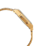 Casio Vintage Unisex Bluetooth Step Tracker Watch Digital Dial with Gold Stainless Steel Band, ABL-100WEG-9ADF