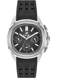 Beverly Hills Polo Club Men's Multifunction Watch with Black To Silver Dial and Black Silicone Band, BP3211X.351
