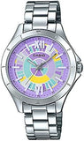 Casio, Women's Watch Fashion Collection Analog, Purple Dial Silver Stainless Band, LTP-E129D-6ADF