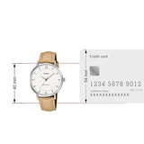 Casio Women's Watch Analog White Dial with Brown Leather Strap, LTP-VT04L-7A1DF