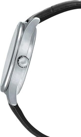 Casio, Men's Watch Analog, White Dial Black Leather Band, MTP-V006L-7BUDF