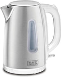 Black+Decker Cordless Kettle 2200W, 1.7L Stainless Steel, JC454