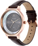 Titan Workwear Women's Watch Analog Black Dial With Brown Leather Strap, 2648WL04