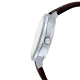 Casio, Men's Watch Analog, Silver Dial Brown Leather Band, MTP-V300L-7AUD