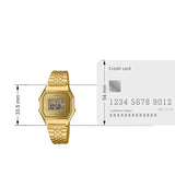 Casio Vintage Women's Watch Digital Dial with Gold Stainless Steel Band, LA680WEGV-9ADF