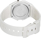 Casio Unisex Watch Digital Dial with White Resin Band, F-91WB-7ADF