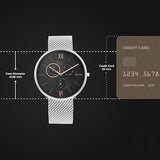 Titan Slim Men's Multifunction Watch Analog Black Dial With Silver Stainless SteelBrnach, 1877SM01