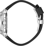 Quantum Men's Chronograph Watch Black Dial Black Silicone Band, ADG1278.351