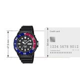 Casio Men's Watch Analog Black Dial with Black Resin Strap, MRW-230H-1E2VDF