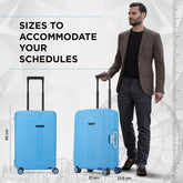 Carlton Vault 55cm 8 Wheel Hard Top Trolley-Blue, VAULT55BLU