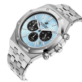Beverly Hills Polo Club Men's Multifunction Watch with Blue Dial and Silver Stainless Steel Band, BP3051X.300