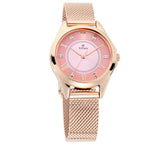 Titan Women's Watch Sparkle Collection Analog, Pink Dial Rose Gold Stainless Strap, 2565WM02