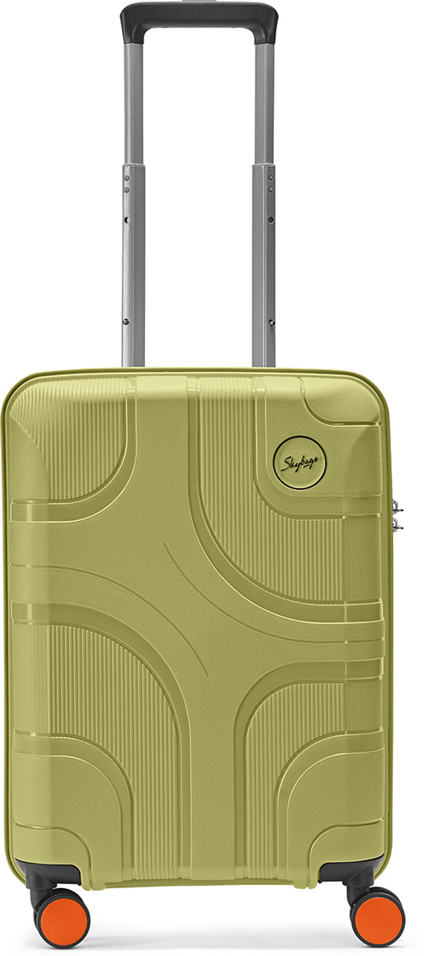 Skybags 55cm, 8 Wheel Hard Case Trolley, Moss Green, CUBISM55MOS Hard shell luggage