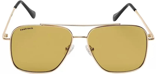 Fastrack Unisex Square Sunglasses, Brown Lens, UV protected, M253GR3