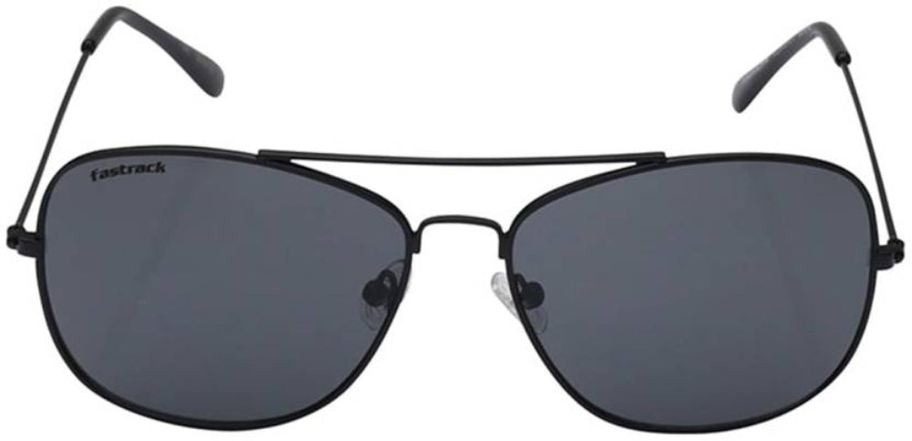 Fastrack Unisex Navigator Sunglasses, Black Lens, UV protected, M254BK5