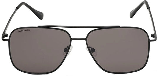 Fastrack Men's Square Sunglasses, Grey Lens, UV protected, M253BK1