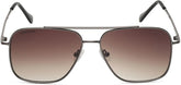 Fastrack Men's Square Sunglasses, Brown Lens, UV protected, M253BR4