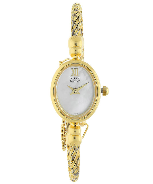 Titan, Women, Analog, Watch, Mother of pearl Dial, Stainless steel Strap, 197YM03