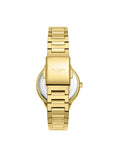Lee Cooper Women's Analog Watch with Silver Dial and Gold Stainless Steel Band, LC08133.130