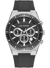 Lee Cooper Men's Multifunction Watch with Black Dial and Black Silicone Band, LC08088.351
