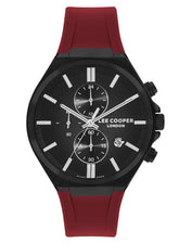 Lee Cooper, Men's, Analog Watch, Black Dial, with Silicone Band, LE-LC07854.658