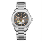 Beverly Hills Polo Club Men's Automatic Watch Analog Grey Dial with Silver Stainless Steel Band, BP3728X.360