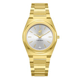 Beverly Hills Polo Club Women's Watch Analog Silver Dial with Gold Stainless Steel Band, BP3668X.130
