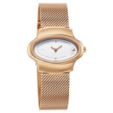 Fastrack Pulse Women's Watch Analog White Dial with Rose Gold Stainless Steel Band, 6004WM01