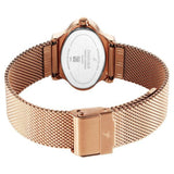 Fastrack Pulse Women's Watch Analog White Dial with Rose Gold Stainless Steel Band, 6004WM01