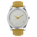 Fastrack, Men's, Analog Watch, Silver Dial, with Leather Band, FA-6046SL03